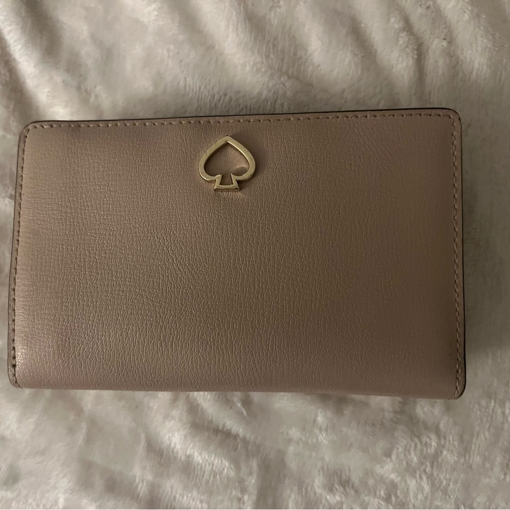 Kate Spade, mini wallet, cream and pink.